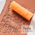 Rodillo texturizador de arcilla polimérica – Patrón de cuadrícula industrial – Herramienta para arcilla para pendientes y joyas – R-322