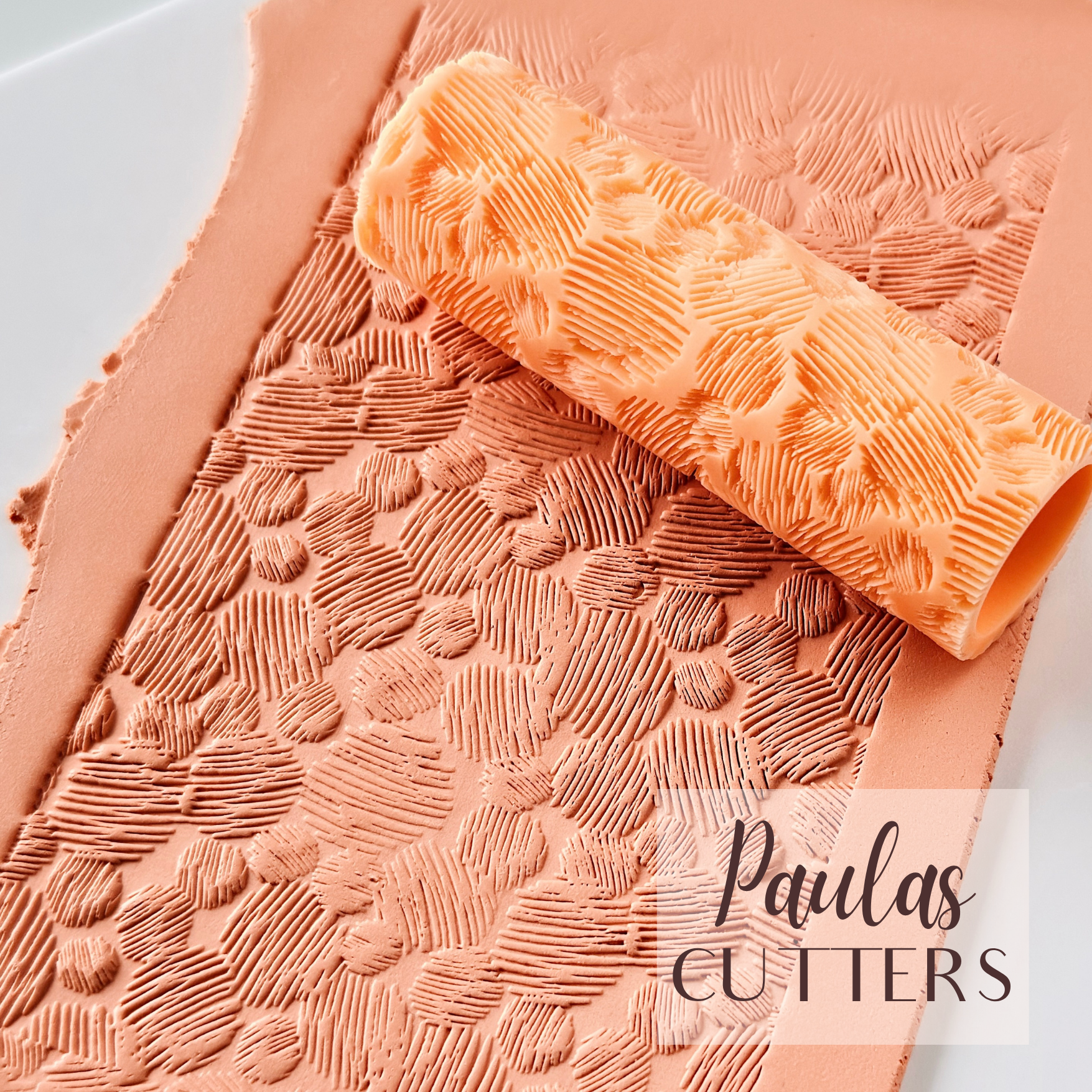 Rouleau à texture pour pâte polymère – Motif géométrique – R-159