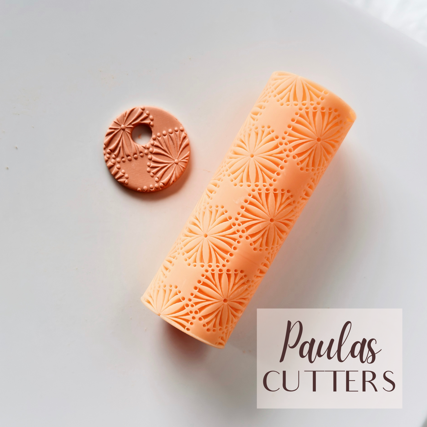 Rouleau à texture pour pâte polymère – Motif géométrique – R-159