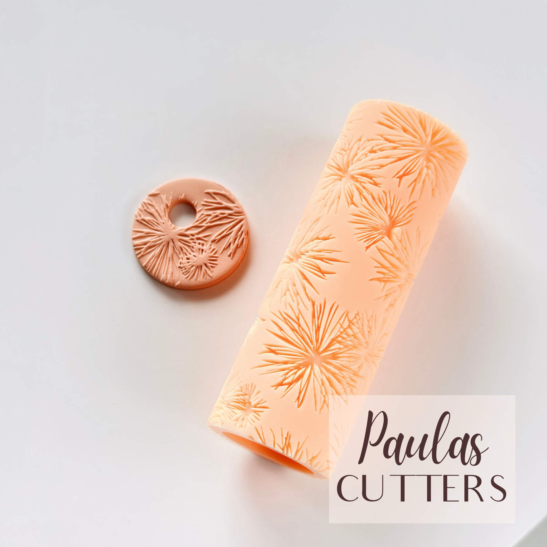 Rouleau à texture pour pâte polymère – Motif géométrique – R-159