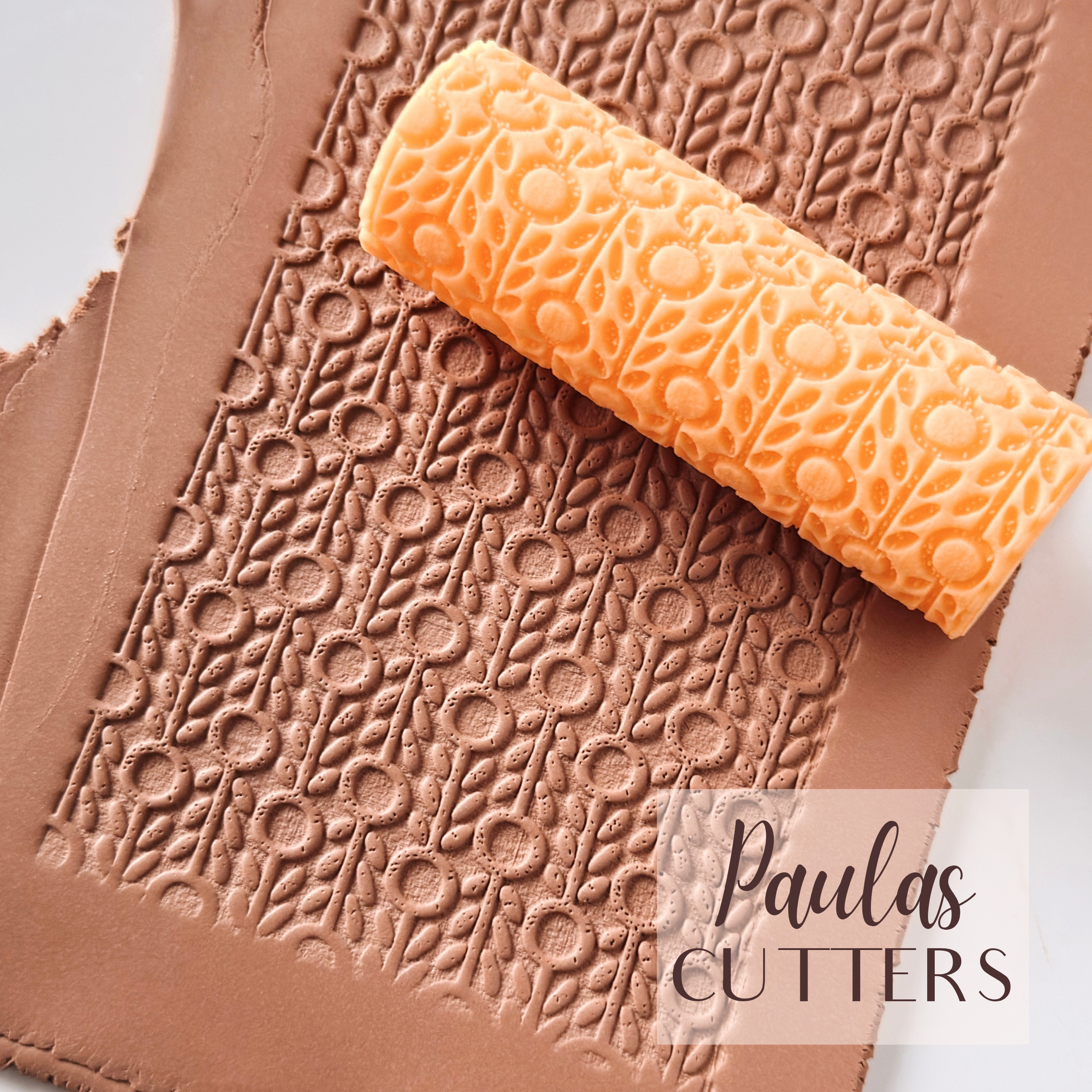 Rodillo de arcilla polimérica texturizado – Patrón de guijarros orgánicos – Herramienta de arcilla para pendientes y joyas – R-362