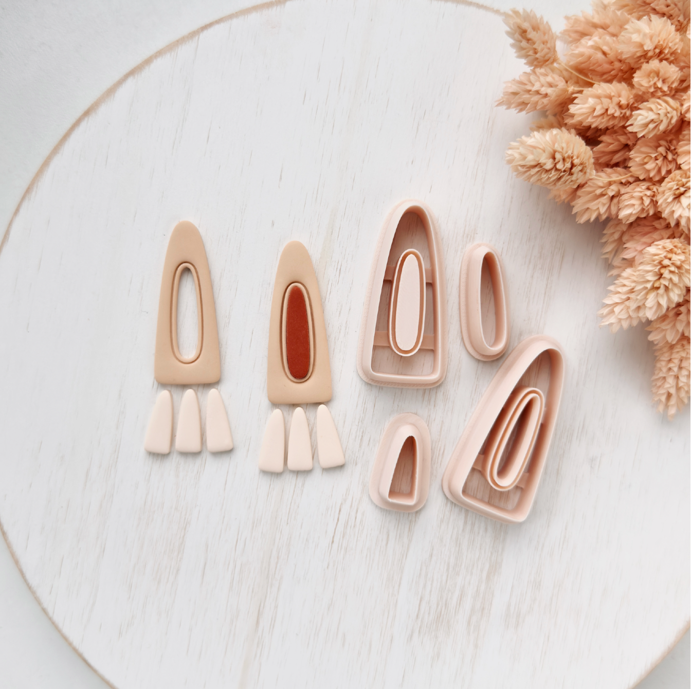 High quality polymer clay cutter creating clean sharp cuts for earrings and jewelry making