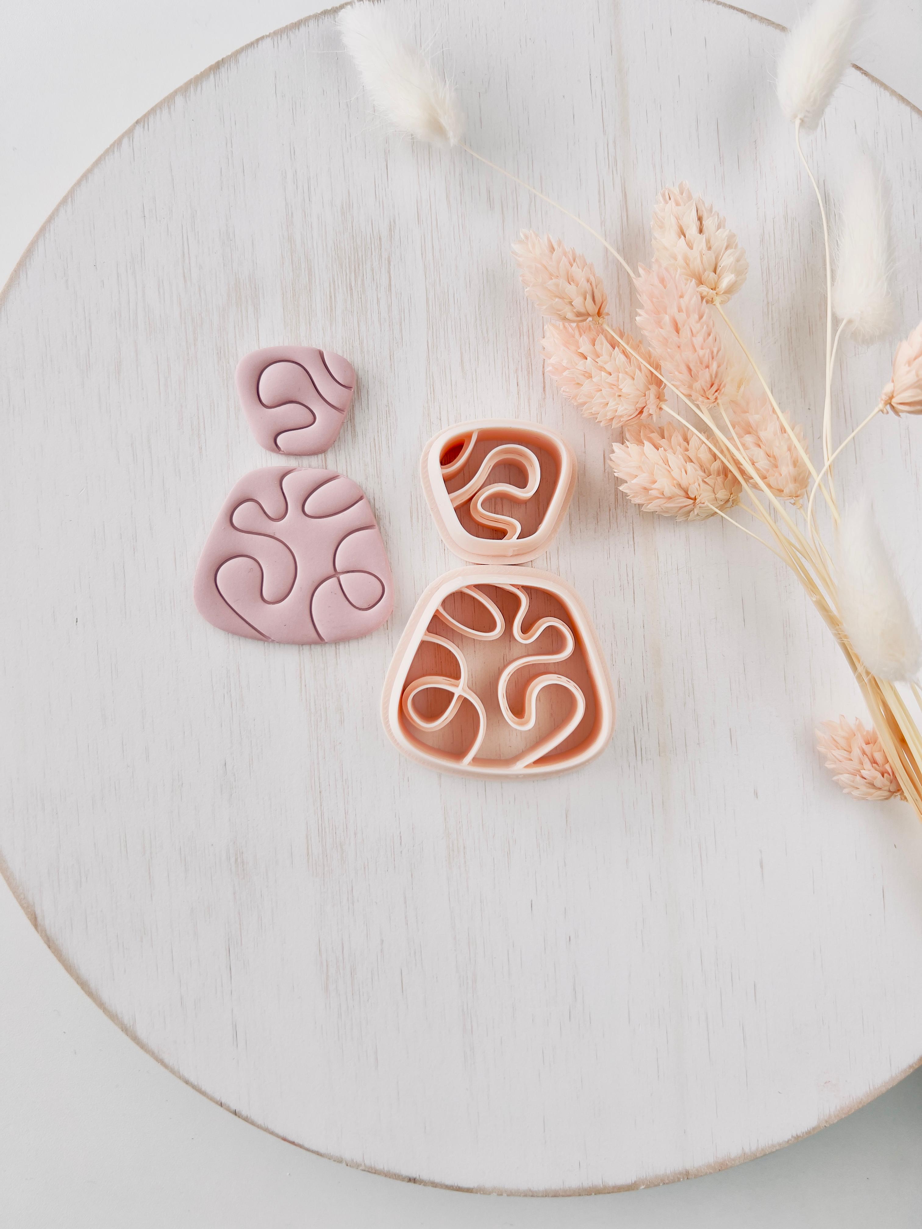 High quality polymer clay cutter creating clean sharp cuts for earrings and jewelry making