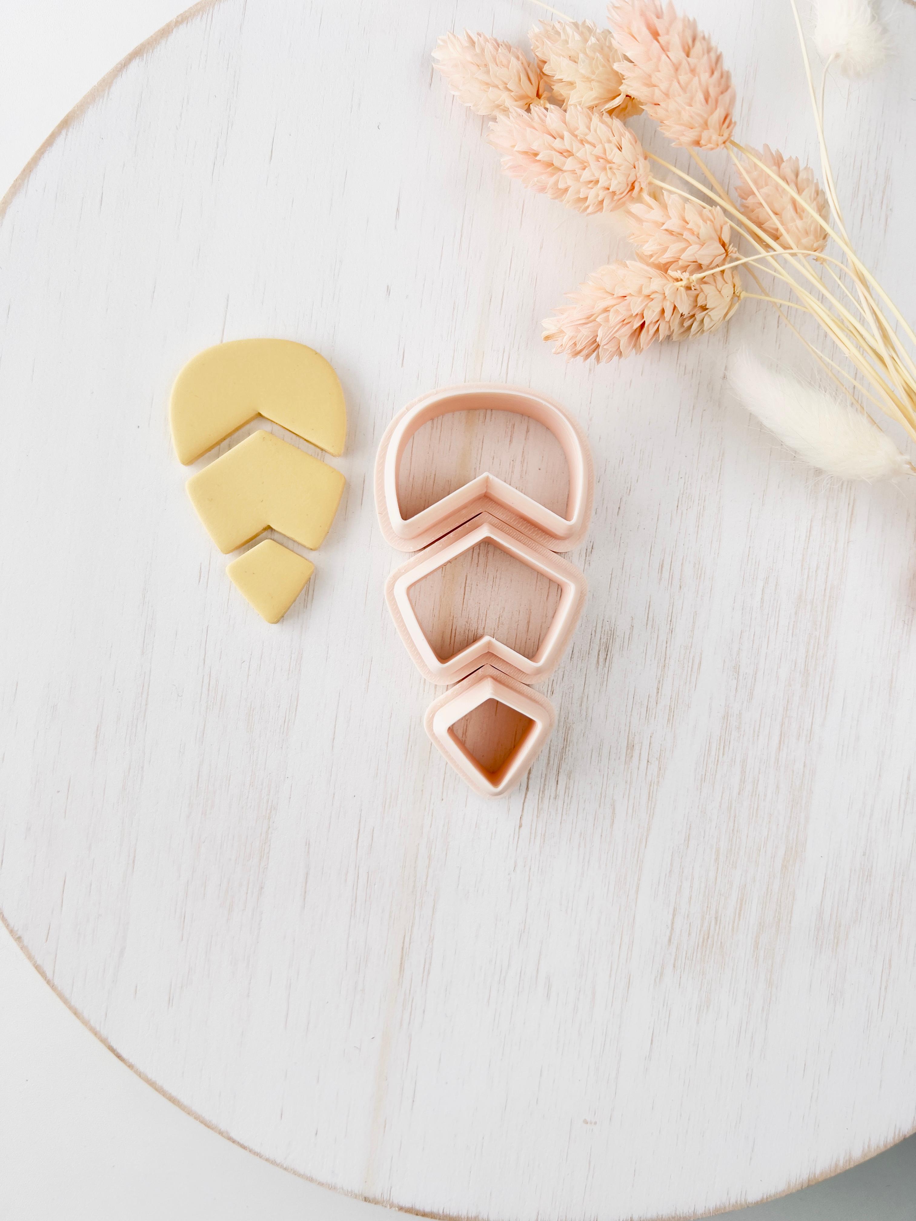 High quality polymer clay cutter creating clean sharp cuts for earrings and jewelry making