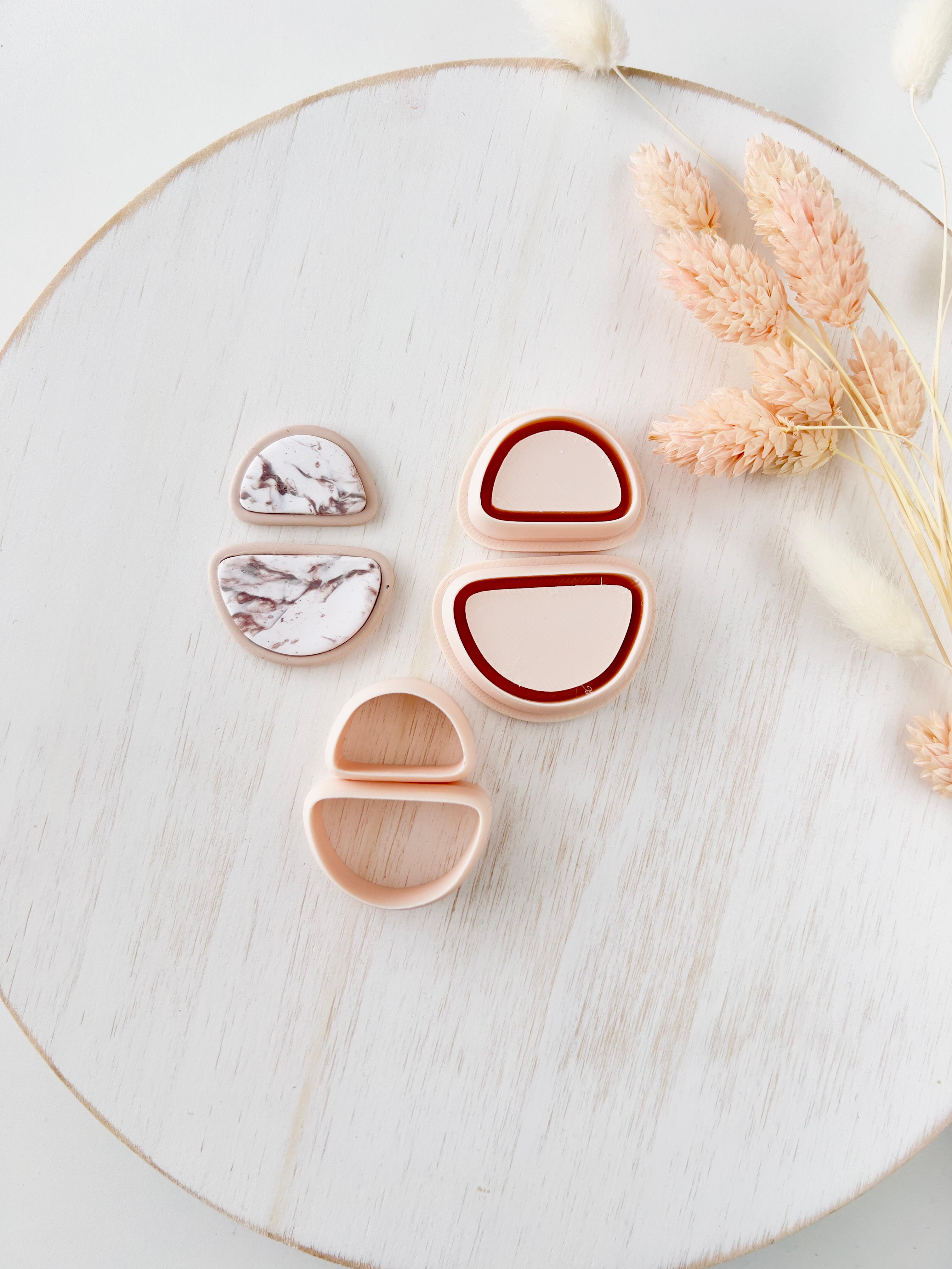 High quality polymer clay cutter creating clean sharp cuts for earrings and jewelry making