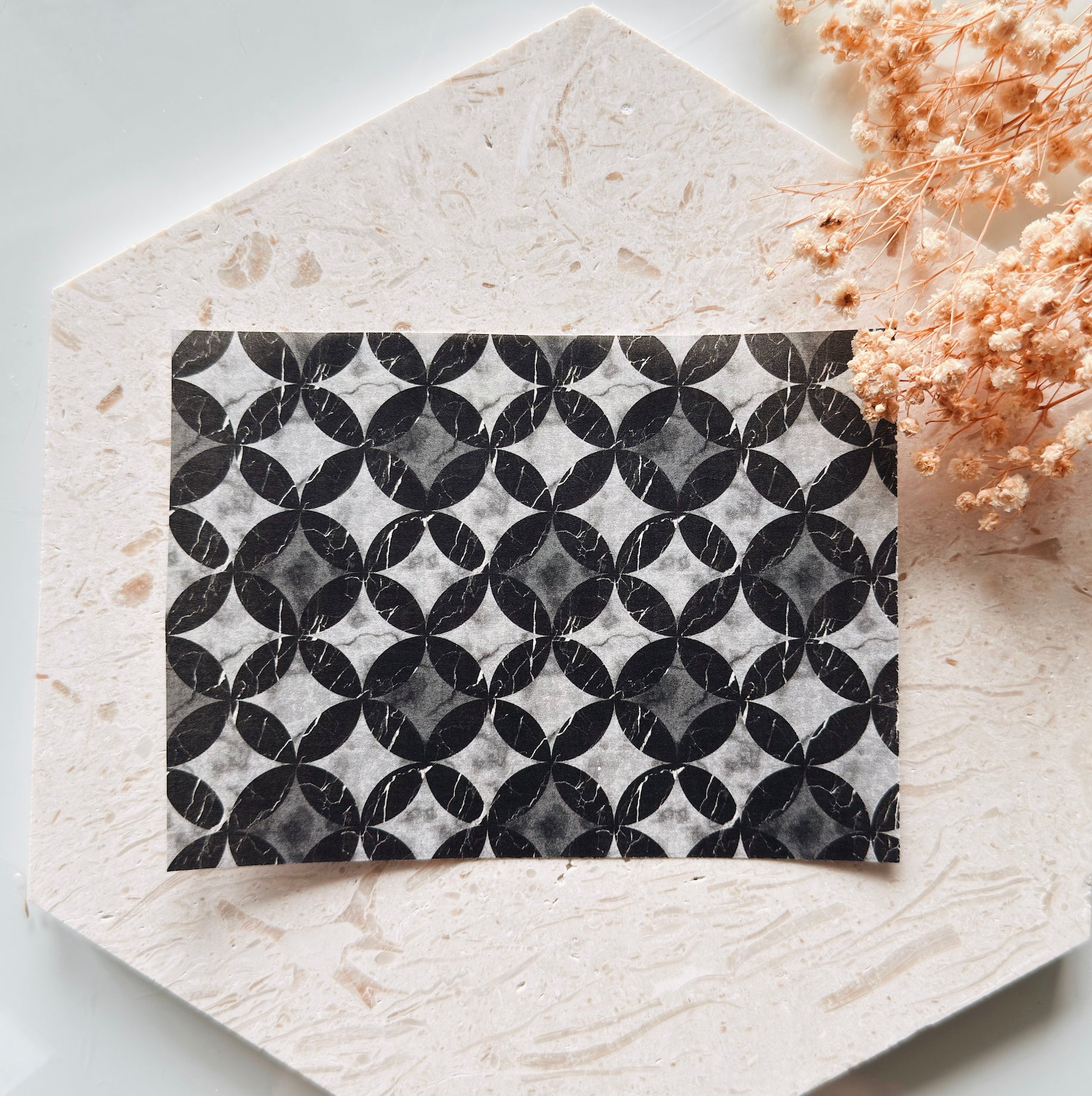 Papier transfert pour pâte polymère – Feuille hydrosoluble TP-455