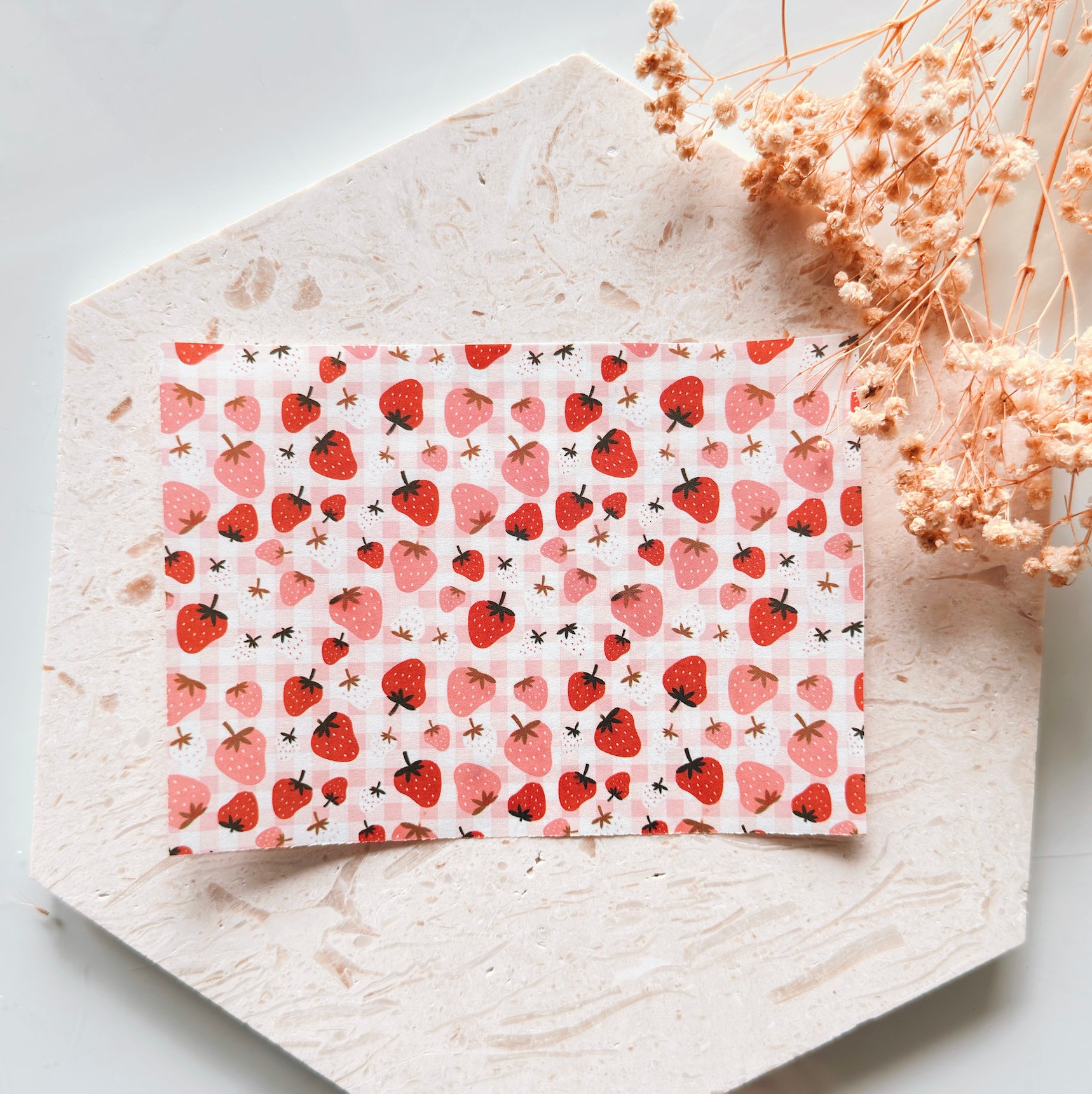 Polymer Clay Transfer Paper – Strawberry Pattern for Clay Earrings & DIY Jewelry – TP-579