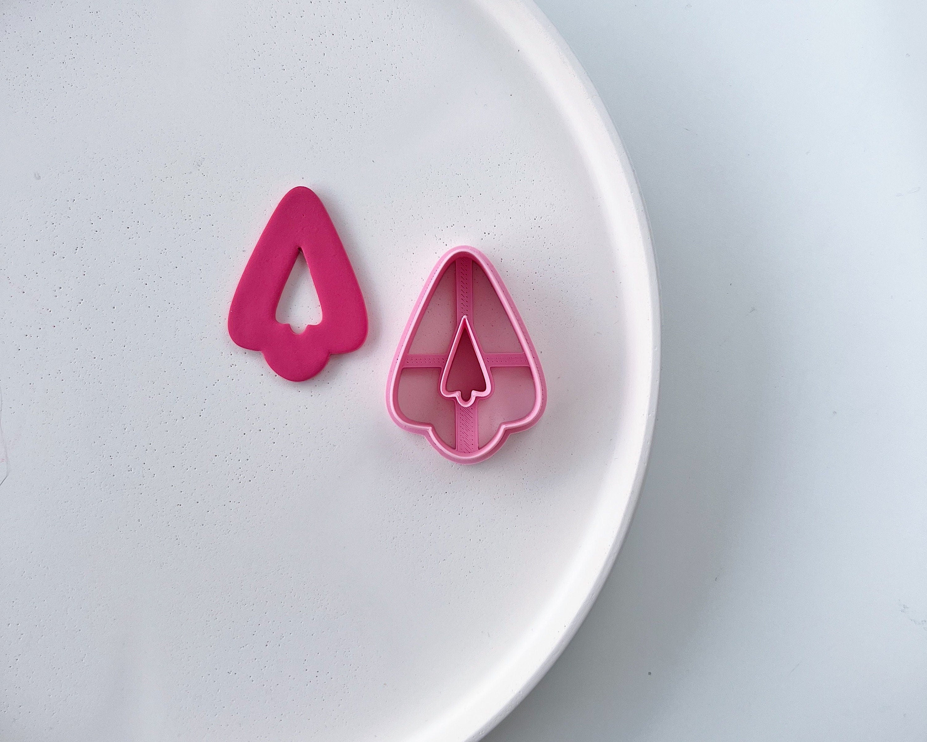 High quality polymer clay cutter creating clean sharp cuts for earrings and jewelry making