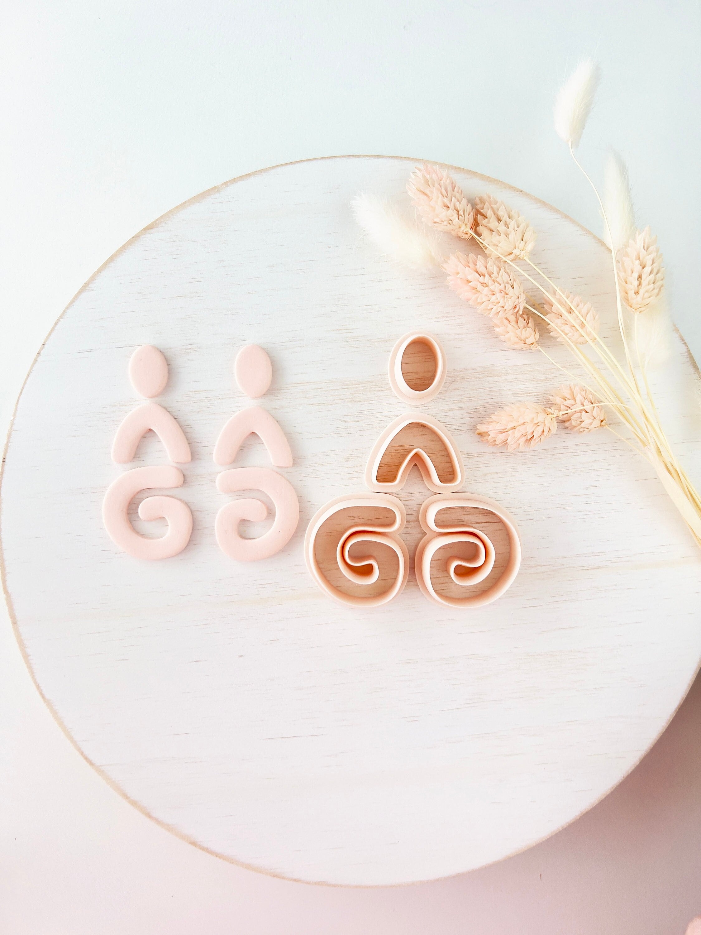 High quality polymer clay cutter creating clean sharp cuts for earrings and jewelry making