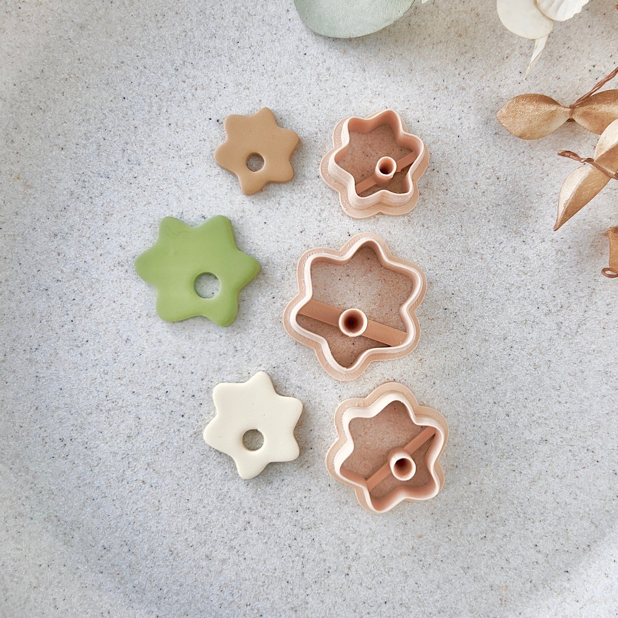 High quality polymer clay cutter creating clean sharp cuts for earrings and jewelry making