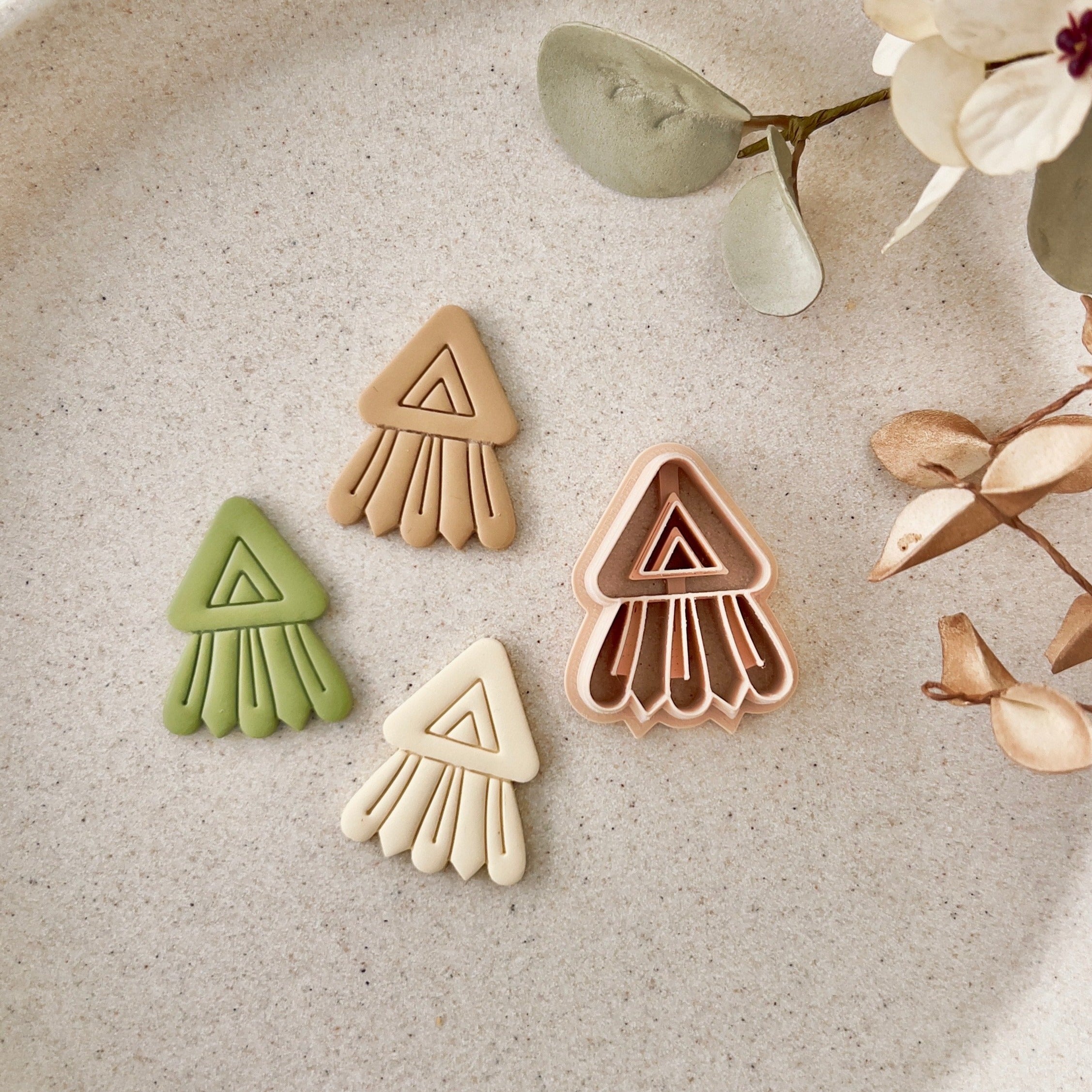 High quality polymer clay cutter creating clean sharp cuts for earrings and jewelry making